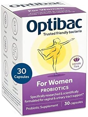Optibac Probiotics for Women - Vegan Probiotic to Support Vagina Flora and Urinary Tract Health, 2.5 Billion CFU - 30 Capsules