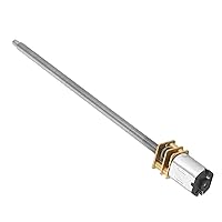 Vista 2 de Motor de engranaje de eje largo DC Motor de reducción de varilla roscada Motor de engranaje de eje de salida larga de alta precisión para bloqueo