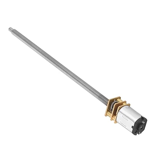 Miniatura 2 de Motor de engranaje de eje largo DC Motor de reducción de varilla roscada Motor de engranaje de eje de salida larga de alta precisión para bloqueo