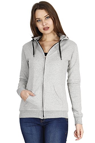 Image of Ideation Women's Cotton Full Zipper Sweatshirt Hoodies with Kangaroo Pocket