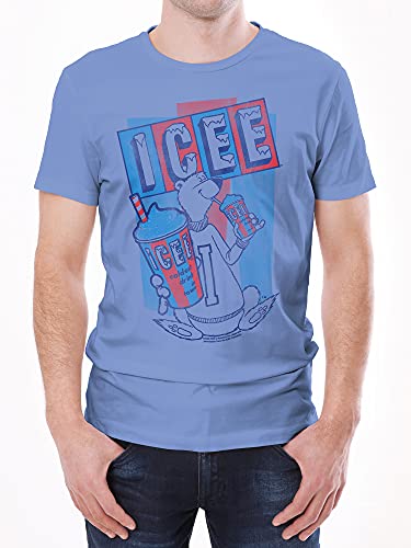Tee Luv Men's Icee Polar Bear Logo T-Shirt, Large, Light Blue Heather #TOP2