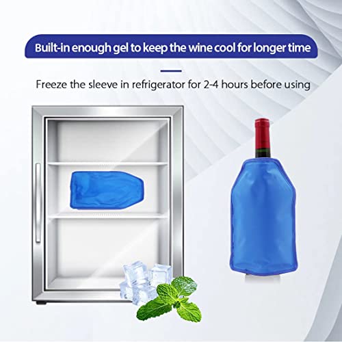 Enfriador de vino de 2 unidades para acabar con el hielo derretido en botellas de 1,5 l 5