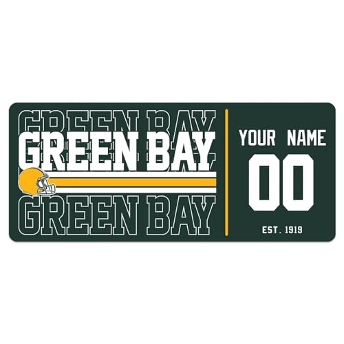 Image of ANTKING Green Bay Mouse Pad Custom Name and Number Desk Pad for Men Women Youth Gifts