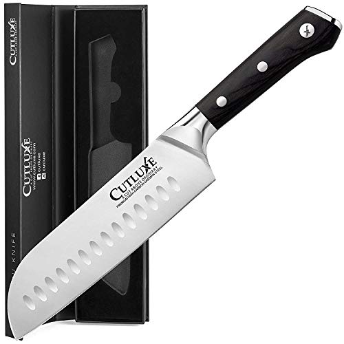 Cutluxe Santoku Knife - 7 Inch Knife Forged of High Carbon German Steel