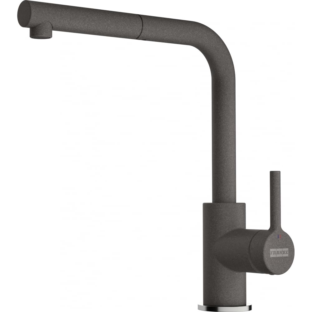 Robinet LINA L Pull-Out gris tableau avec douchette orientable pour évier Franke
