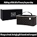 Ellis James Designs Large Travel Makeup Bag Organizer - Cosmetics Train Case Toiletry Bags for Women - Black - With Handle & Make Up Brush Holders - Professional Hair Dryer Cases & Beauty Storage