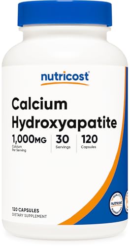 Nutricost Calcium Hydroxyapatite (1,000mg Calcium) 120 Capsules, 30 Serv