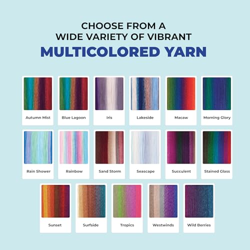 Image of Mary Maxim Prism Yarn, Acrylic Multicolor DK Yarn, 290 Yards, Stained Glass | Ombre Yarn, 3 Weight, Machine Wash, For Knitting and Crochet, Create Baby Items, Blankets, Afghans, Clothing Variegated Yarn