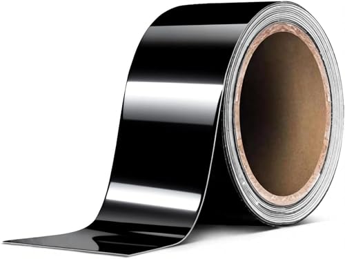 Image of RockRose 2026 Ultra Gloss Black Vinyl Wrap for Cars 2 in x 30FT - Chrome Delete Car Wrap Vinyl Roll, Anti-Wrinkle & Air Release, Durable Piano Black Gloss Finish for Exterior & Interior