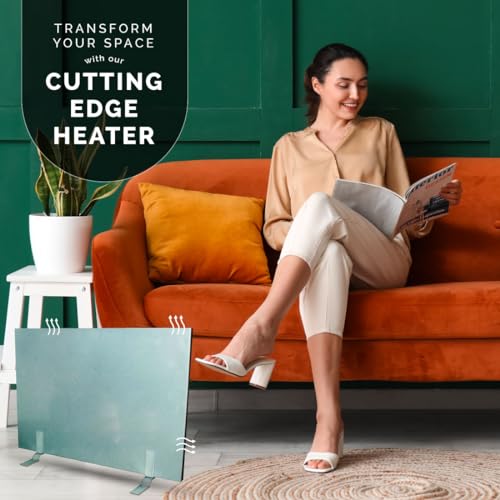 Cozy Products Cozy Legs Flat Panel Heater, Slim Low-Wattage Wall or Desk Mount Space Heater, Radiant Heating Technology, Energy-Efficient, 1-inch Thin, 150 Watts - Thumbnail 7