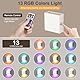 Lightess LED Wandleuchten Innen Batteriebetrieben Dimmbare Wandleuchte Aufladbar USB mit Touch Control Up Down Wandlampe Akku Alumm für Schlafzimmer Wohnzimmer Mit Fernbedienung RGB Weiß