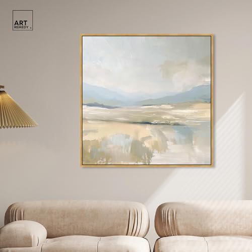 Art Remedy Whispering Valleys II Canvas Landscape Abstract, Gold Frame, 40" x 40" by Art Remedy - Used condition - Image 3