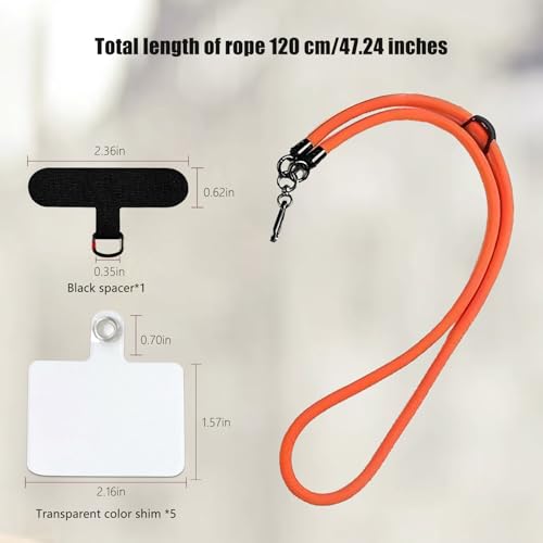 Cell Phone Lanyard, Universal Crossbody Patch Phone Lanyards,3× Phone Green - 第 8/29 張圖片