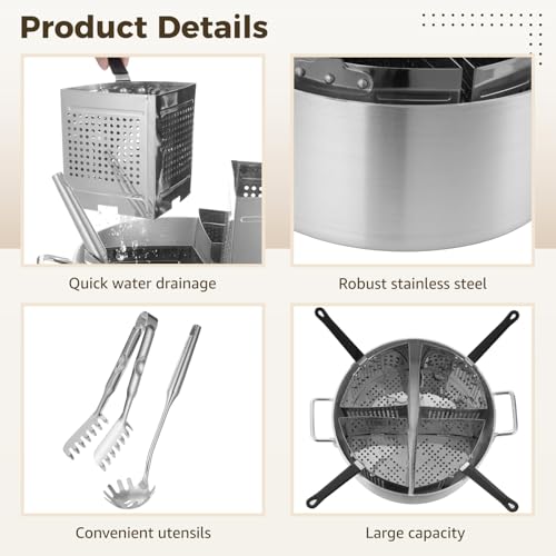 20 Qt Pasta Pot with Strainer, Making Multiple Servings of Pasta at Once by FELISTORY - Used condition - Image 3