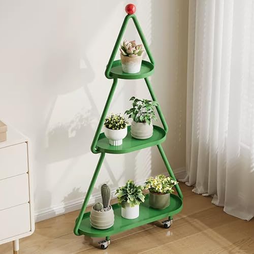 Petit support de fleurs extérieur pour terrasse et balcon vert - 2