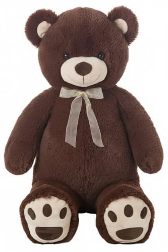 Creaciones Llopis - Oso de Peluche Gigante 100 cm Altura – Peluche XXL Súper Suave – Diferentes Modelos. (Marrón Oscuro)