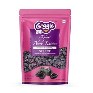 Giggle Bite Premium Seeded Black Raisins - Pack of 250g | Naturally ...