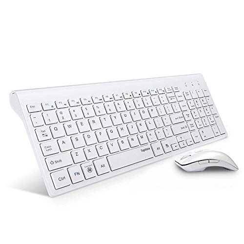 TopMate KM9001 Wireless Keyboard and Mouse Combo| Ultra Slim Portable | Designed for Office and Home | White TopMate KM9001 Wireless Keyboard and Mouse Combo| Ultra Slim Portable | Designed for Office and Home | White