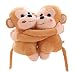 Black Temptation Conjunto de 2 Bonitos muñecos de Peluche con Estilo / muñecas de Animales encantadores, Mono de Oro