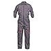 Grey Work Wear Men's Overalls Boiler Suit Coveralls Mechanics Boiler suit Protective (L)