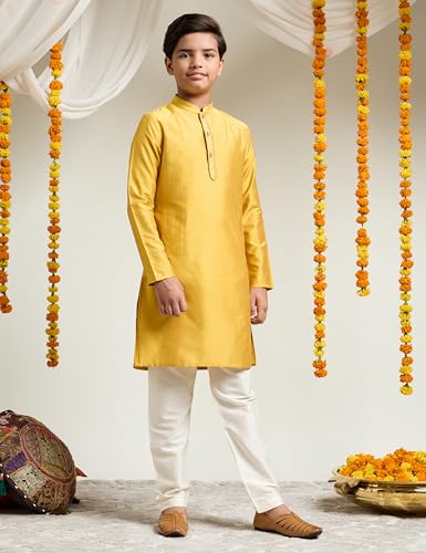 Image of Amazon Brand - Symbol Boy's Festive Rayon Kurta Pajama Set