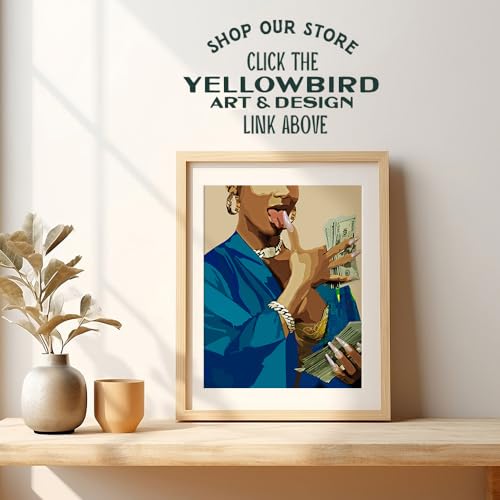 Yellowbird Art & Design Cool Chic Motivational Wall Art - Home Office Wall Decor - African American Art - Boss Lady - Black Women, Woman, Black Girl Motivational Poster thumb #3