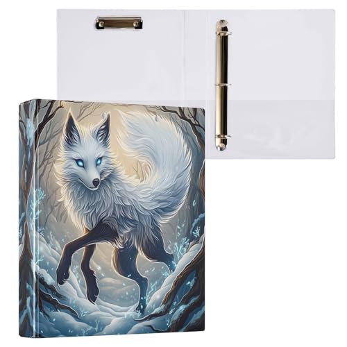 ALAZA Animal Fox Tree Magic 3 Ring Binder Holds of 200 Sheets Fits Letter Sized Paper D-Ring Organizer for School Home Work Office Supplies 1 Pack