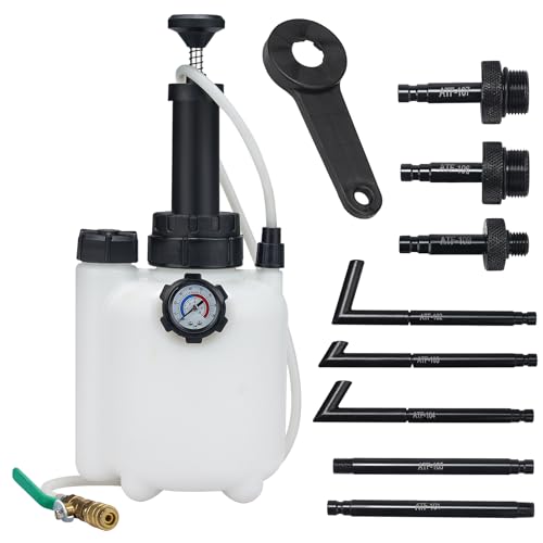 Bicos 3L Transmission Fluid Pump Transmission Oil Pump Extractor Manual Oil Pump/Oil Filling Filler S ystem Tool with 8Pcs Adapters