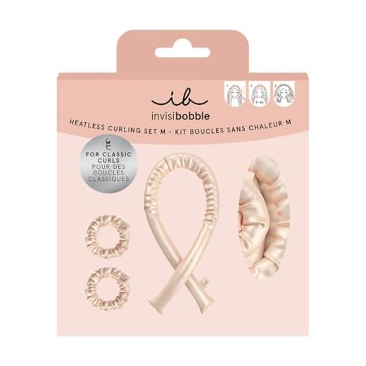 invisibobble GIFT SET Normal Curl M - Locken ohne Hitze Heatless Curl Set I Lockenwickler Ohne Hitze Rutschfest I Heatless Curls Band Samt über Nacht I Hair Curler für mittleres-langes Haar