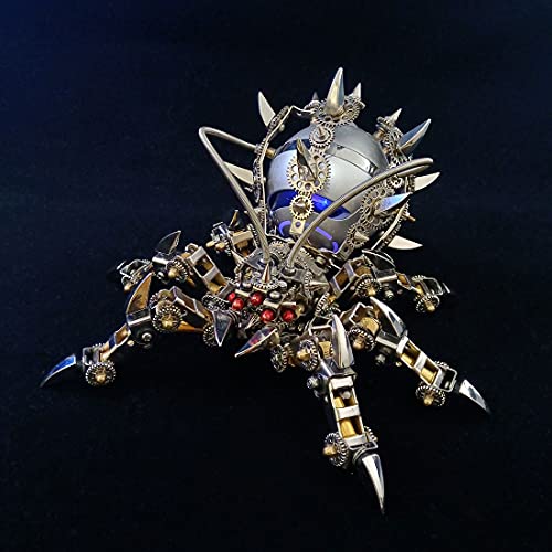 iTECHOR 3D Metal Puzzle Mechanical Spider Model with Bluetooth Speaker, DIY 3D Metal Model Kits with Tool for Adults, 3D Stainless Steel Insect Puzzle, Table Onaments/Gifts