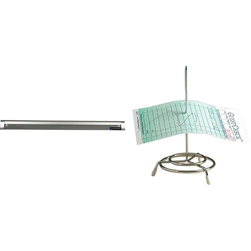 Carlisle FoodService Products Estante a cuadros de acero inoxidable, 24 pulgadas, husillos de cuadros Silver & American Metalcraft NCS36, chapado en