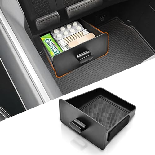 JLQP Removable Storage Drawer Compatible with 2019-2026 Dodge Ram 1500 2500 3500 Center Console Insert Organizer Tray OEM Fit ABS Plastic Storage Box Accessories (Only Fit Models with Cubby)