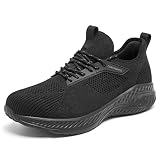 Steel Toe Shoes for Men Lightweight Slip On Safety Shoes Indestructible Non Slip Work Sneakers Punct