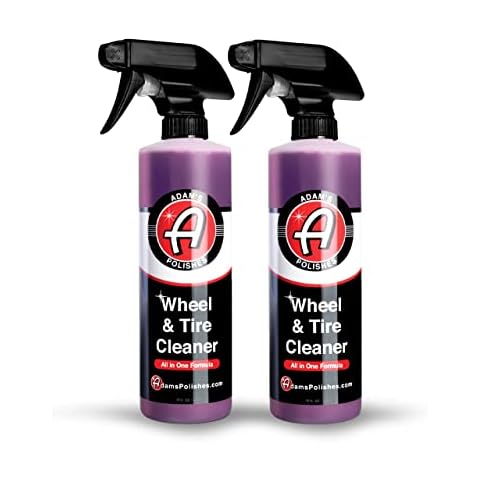 Adam's Wheel & Tire Cleaner 16oz, 2 Pack - Professional All in One Tire & Wheel Cleaner Car Wash Wheel Well Cleaning Spray for Car Detailing | Safe On Most Rim Finishes Cover
