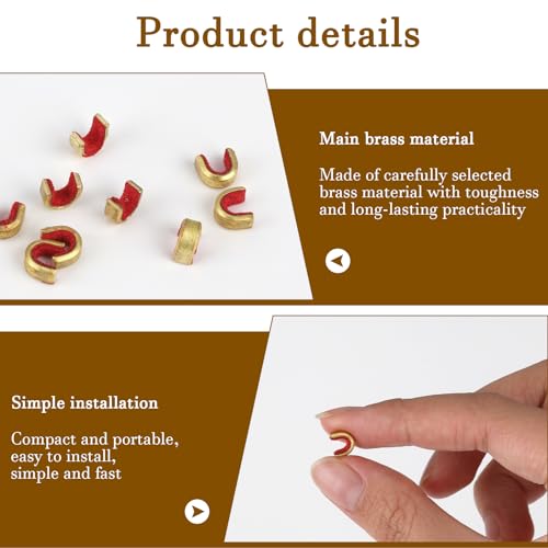 Nocking Points,10 Pcs Archery Bow String Nocking Points for Accurate Arrow Positioning, Bowstring Nocking Points Buckle Clip Outdoor Archery Accessories for Compound Recurve Bow Hunting Bow (Red) - Image 4