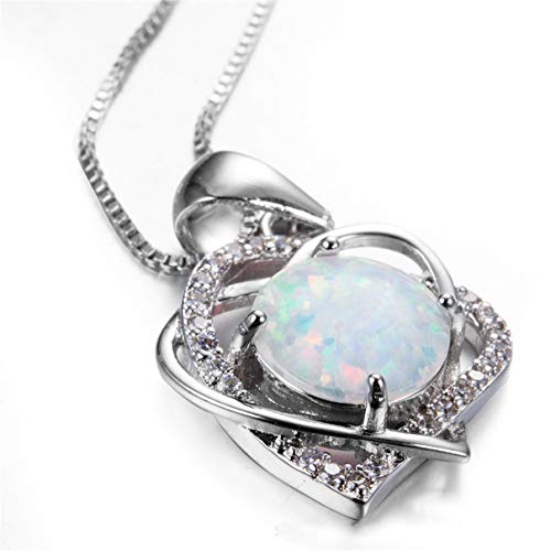 Essencedelight Heart Pendant Necklace With Crystals Love Heart Charm Silver Rhinestone Necklaces For Women Girl Christmas Day Gifts #TOP1