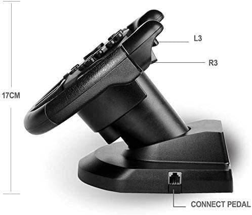 Manette de jeu compatible avec PC et PS3 RajoNN, volant de simulation automobile - 3