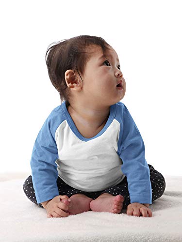 Image of Hat and Beyond Kids Raglan Jersey Child Toddler Youth Uniforms 3 /4 Sleeves T Shirts