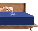 Trance Cotton Feel Terry Ultra Soft Waterproof Mattress Protector | Breathable - Hypoallergenic Mattresses Cover (75x72 inch | 6.25x6 feet, Classic Blue - Pack of 1) gallery image