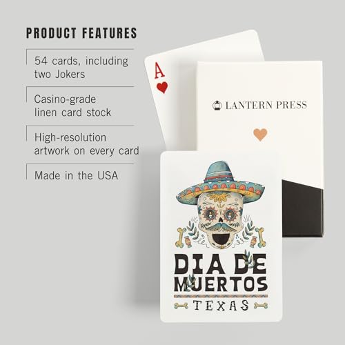 Naipes estilo Día de los Muertos, 52 cartas poker miniatura 3