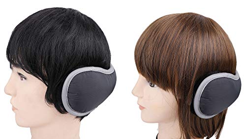 Verabella Mens Womens Kids Fleece Lined Winter Earmuffs, Black #TOP1
