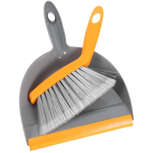 NOLITOY 2pcs Cute Small Broom and Dustpan Set for Kids Toddlers Mini Kitchen Countertop Brush and Dustpan Table Top Crumb Sweeper Portable Keyboard Car Vent Cleaning Brush Tools