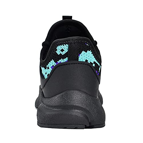 Troadlop Boys' Athletic Shoes Fashion Casual Slip On Running Tennis Gym Walking Boys Sneakers Camouflage Blue Size M US 7 Big Kid - Thumbnail 3