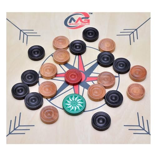 Image of KMT 32 Inch Carrom Board Full Size Matte Finish | Smooth Playing Surface | Assam Plywood| Indoor Board Game for Kids & Adults | Family Recreation & Skill Practice (36 INCH)