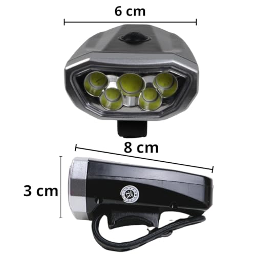 Kit Lanterna e Farol de LED Recarregável para Bicicleta Bike – Iluminação Potente, USB, Resistente à