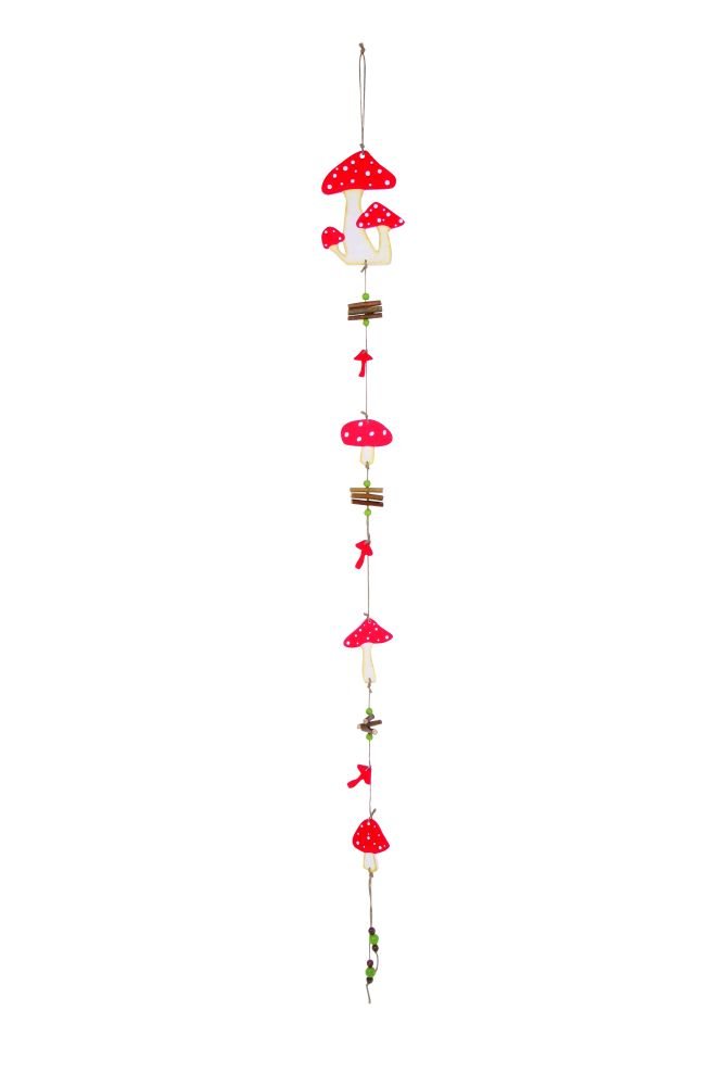 small foot company 2262 Wooden Hanging Ornament Mushroom