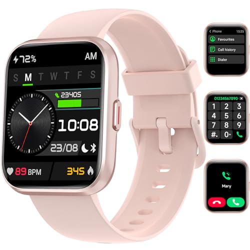 Smartwatch for Women Men, Fitness Tracker Answer/Make Calls for Android iPhone, with 24/7 Heart Rate, Blood Oxygen, Sleep Monitor, IP68 Waterproof, Bluetooth, 108+ Sports Modes