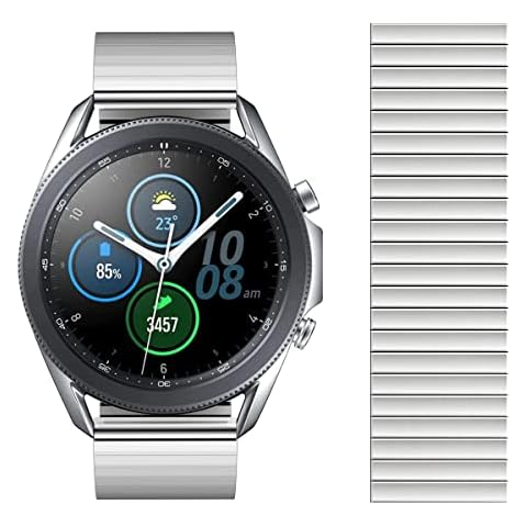 FERNBE for Timex/Casio/Ticwatch/Tissot 22mm Elastic Watchband Fossil Men's Gen 6 44mm/Amazfit GTR 4 Stainless Steel Solo Loop Expansion Strap Cover