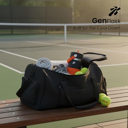 Image of VBOTT GENFLASK-Ozil -380 ml|Thermosteel Flask with Straw Sipper & Carrying Loop| SS 304 Water Bottle|Hot /Cold-18 /24 hrs|Insulated Bottles|Dark Grey /Orange Colour|Multipurpose