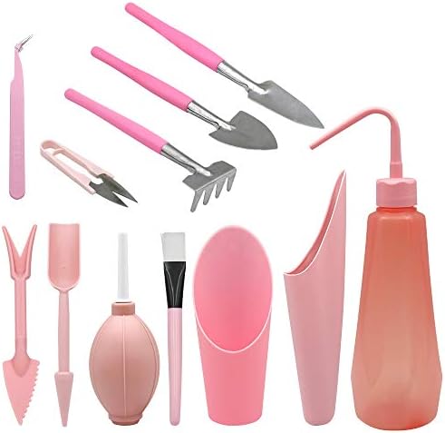 KINGLAKE 12 Pcs Mini Garden Succulent Kit Transplanting Tools Garden Hand Tools Set Planting Kit Gardening Hand Tools Set